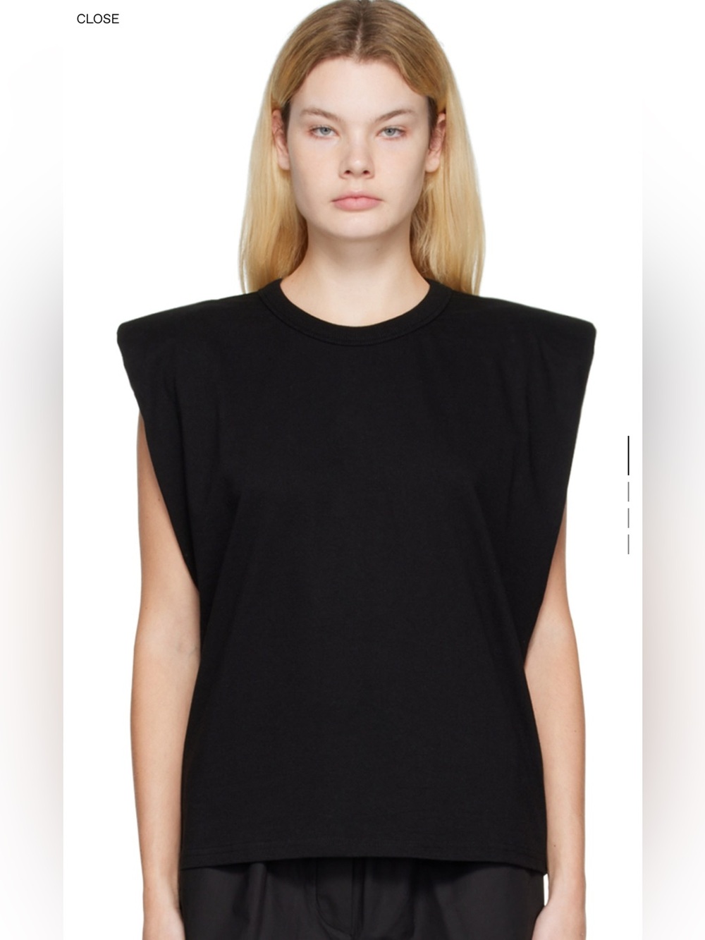 The Frankie Shop Taupe Sleeveless Shoulder-Pad Tank black